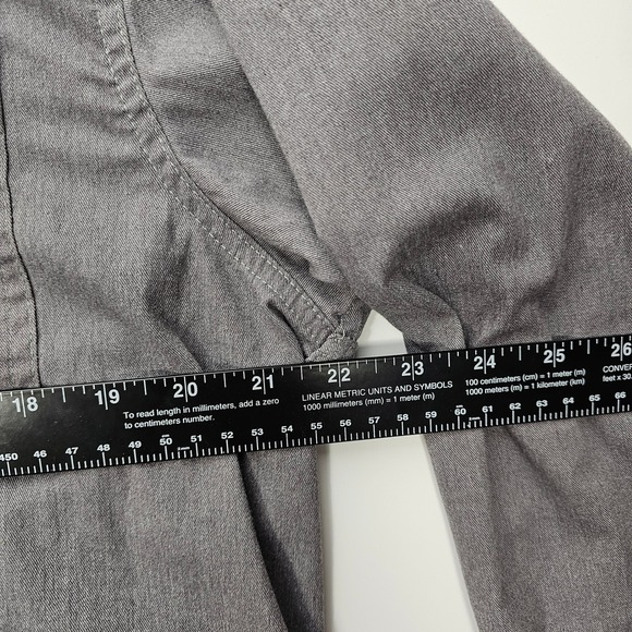 Wrangler Mens Gray Long Sleeve Button Down Work Shirt Medium 112324401 - Picture 8 of 8